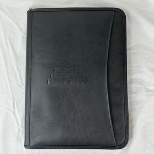 Organizer Portfolio by Leeds Black‎ Faux Leather Zip Govn't Issue Ft Hood USAG